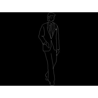 Elegante figura umana in elevazione