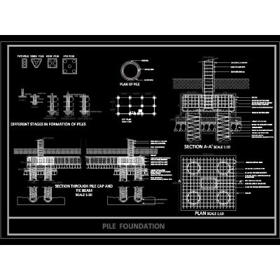 Detalles constructivos: cimientos de pilotes