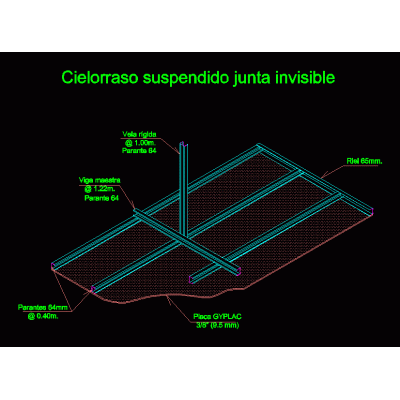 Detalle cielo raso suspendido