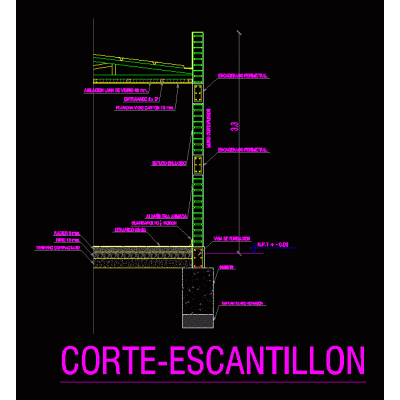 Escantillon de albanileria 1 piso