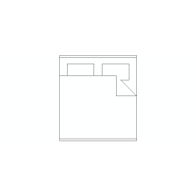 Cama De 1,80×1,90M Vista En Planta