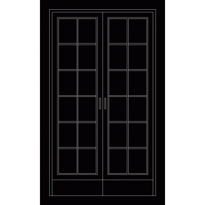Puerta de 120 cm de ancho vista de frente