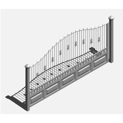Porton hierro forjado 3d