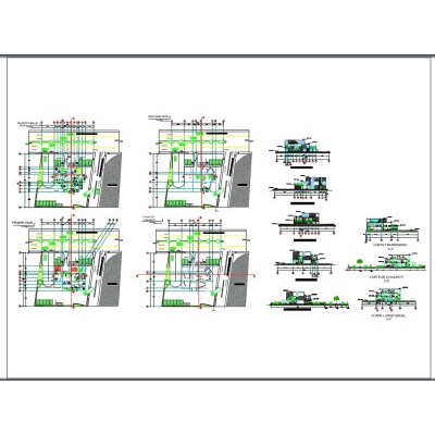 Planos de cafetería de contenedores