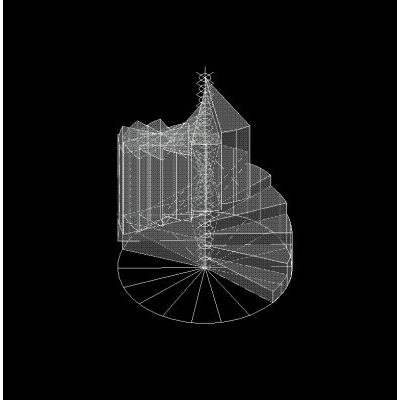 Escalera circular 3d