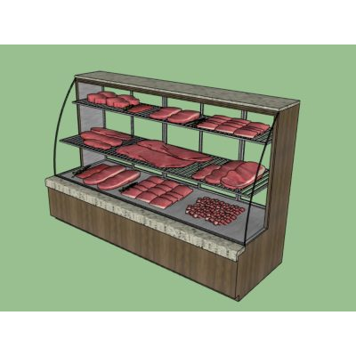 Industrial gondola refrigerator for meat