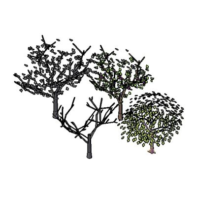 Arboles 3d - autocad