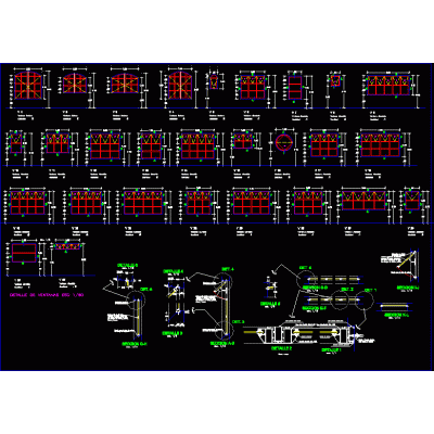 Plano de puertas y ventanas y detalles