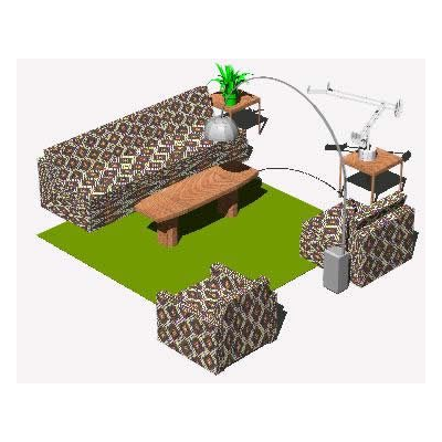 Sala decorada 3d