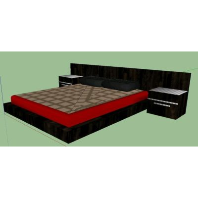 Elegante Cama Doble con Mesitas