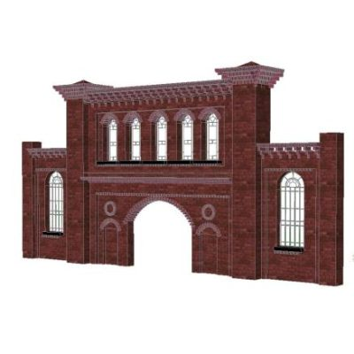 Portico dorico 3d