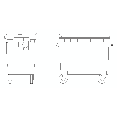 Contenedor De Basura 660 Litros