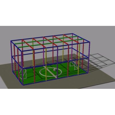 Cancha de futbol 7 3d