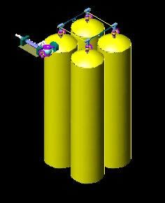 Serbatoi di gas naturale 3d