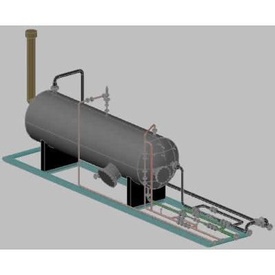 Tratador termico horizontal 3d