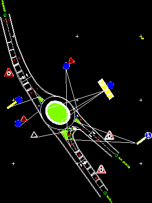 Kreisverkehr an der Gemeindestraße