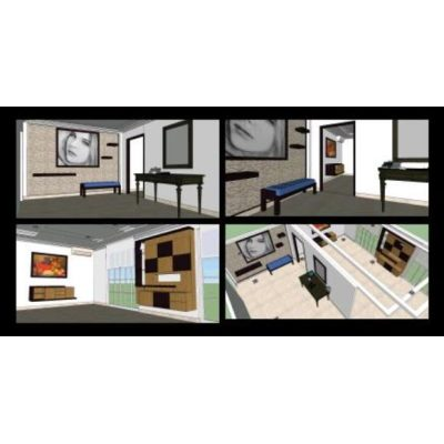 Design d'intérieur de salon et de couloir moderne