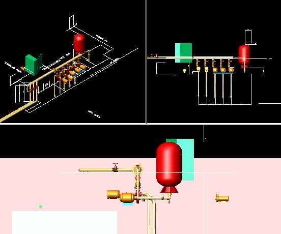 Sistema de bombeamento de água industrial