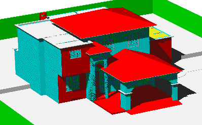 Haus auf zwei Ebenen in 3D