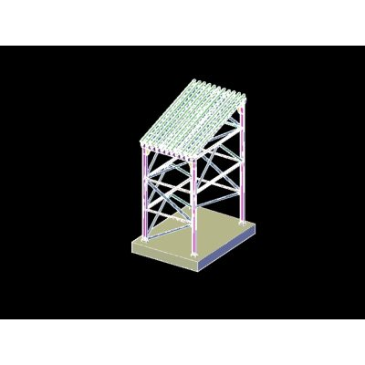 Estructura parrilla 3d chnacado primario