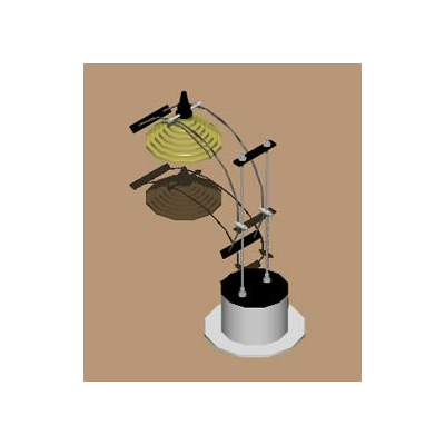 3d table lamp with materials