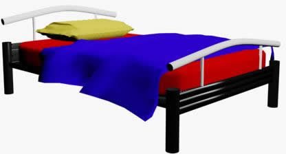 cama de solteiro 3D