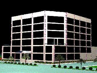 corporate building in 3d