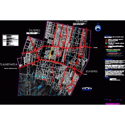 Mapa sistema de transporte coacalco edo. de mex.