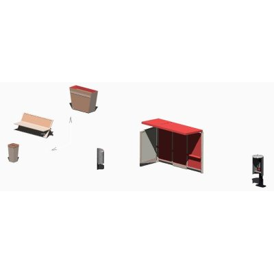 Mobiliario urbano 3d