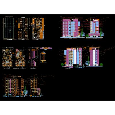 Complejo Comercial-Residencial Moderno