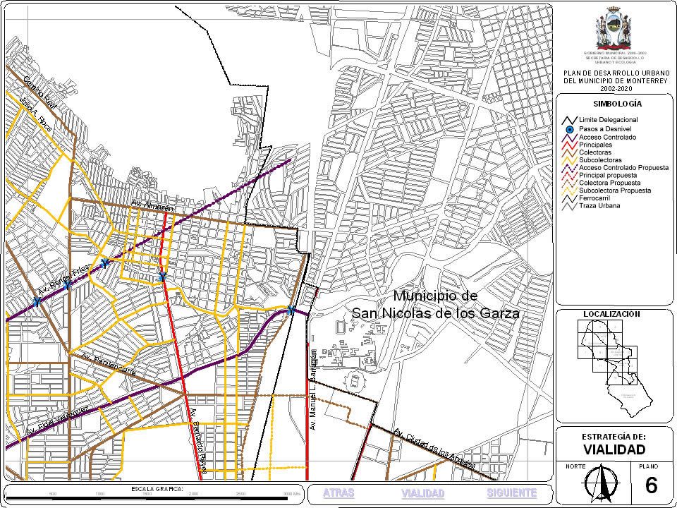 Piano urbanistico di Monterrey; nuovo Leone; Messico 6