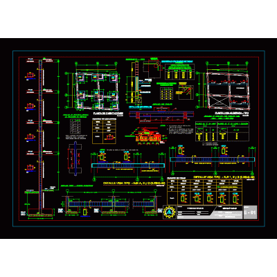 Plano estructuras - edificacion 40m2 completo