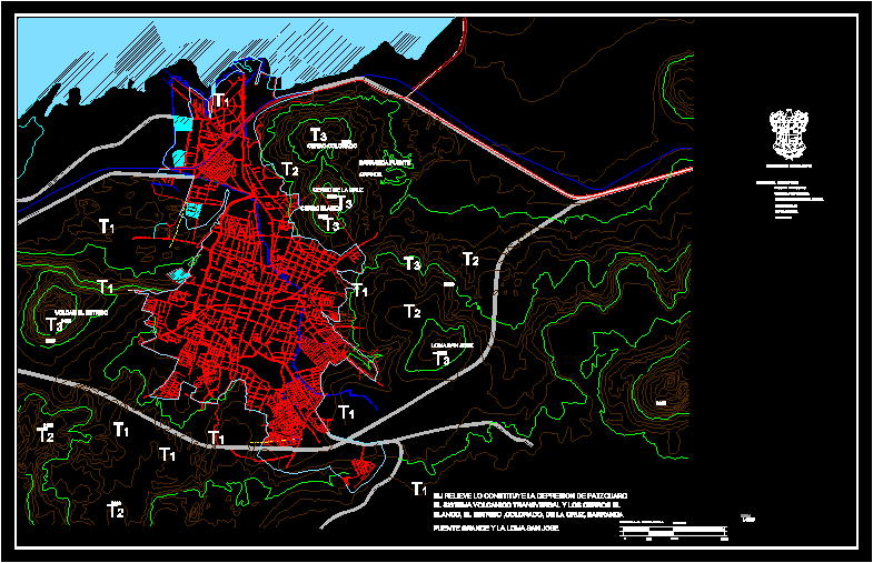 Karte von Patzcuaro, Michoacan