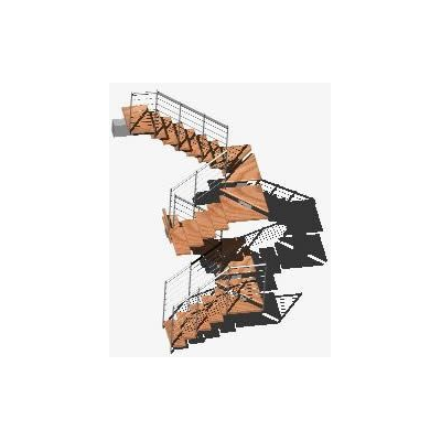Escalera de metal y madera