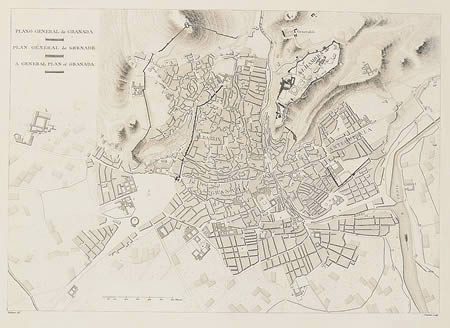 Plan von Granada Anfang des XNUMX. Jahrhunderts