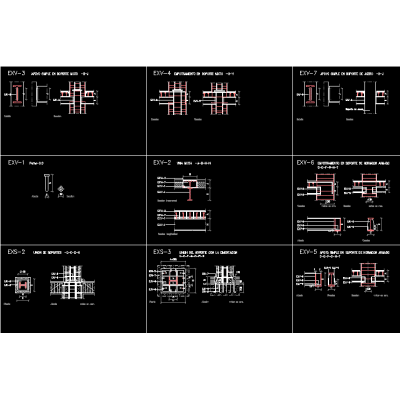 Planos de soportes mixtos