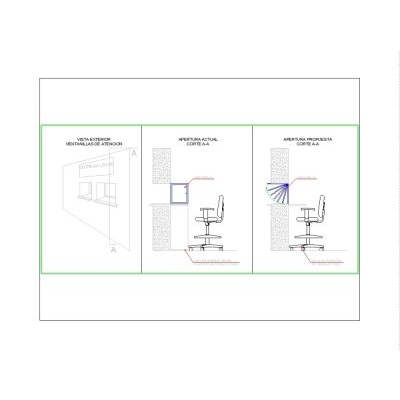 Meson de trabajo para atencion de publico y entrega de insumos