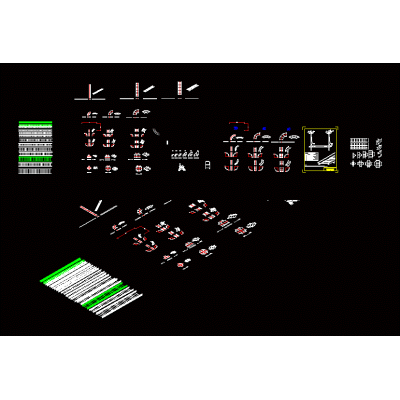 Bloques de bandejas portcables 3d