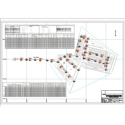 Plano de red alcantarillado - calculo hidraulico