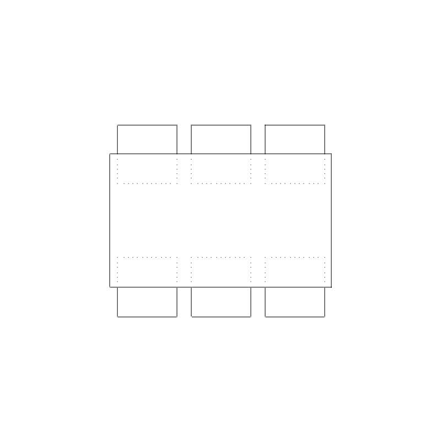 Mesa Rectangular 6 Sillas-Mod 3