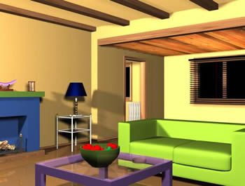 3D-Wohnzimmer