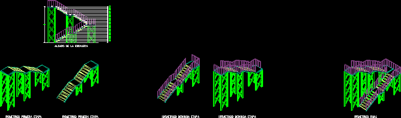 Treppe isometrisch