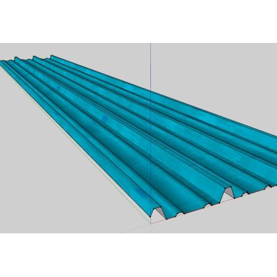 Cubierta chapa 3d