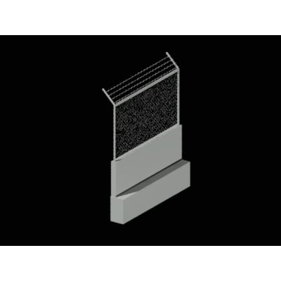 Cerramiento en malla eslabonada 3d