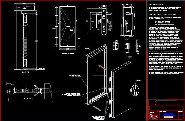 Door and plate type; 2.50x1.00