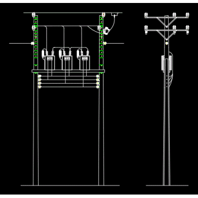 Bank of 3 transformers