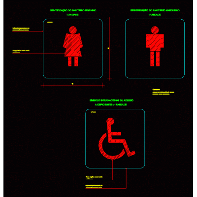 Banos - senalizacion para discapacidades