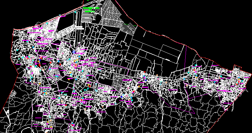 Mappa della delegazione xochimilco