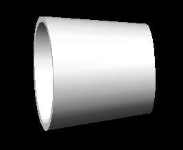 Riduzione concentrica diametro 4x3 3d