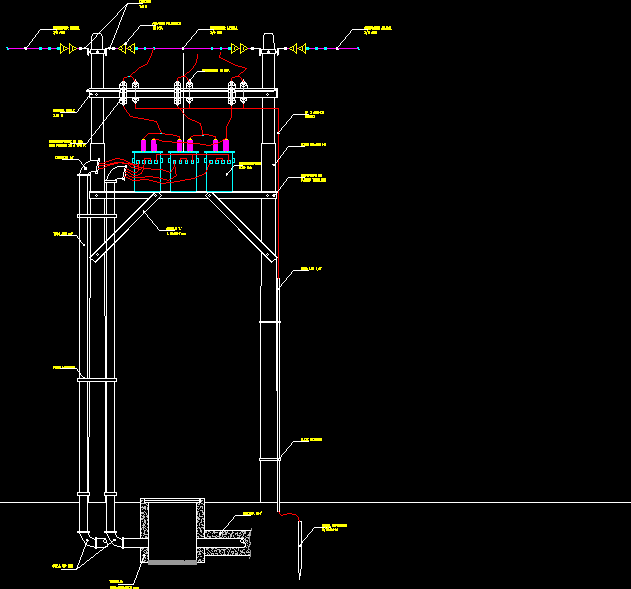 estrutura tipo h para transformador